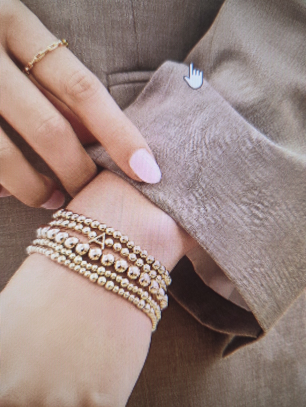 Gold Beaded Stackable Bracelet Set - Women Jewelry